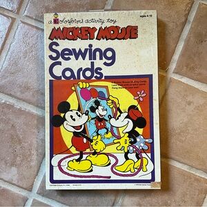 Vintage Mickey Mouse Sewing Cards - Vintage Disney Item From 1978
